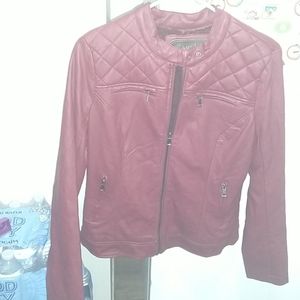 Maroon Leather Jacket